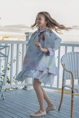 Watercolor Flutter Sleeve Dress