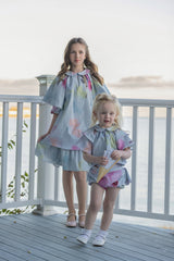 Watercolor Flutter Sleeve Two Piece