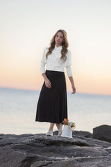 White Beaded Logo Laced Shirt