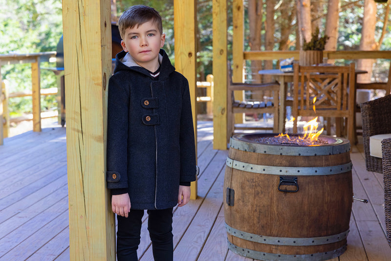 Boys Wool Button Coat