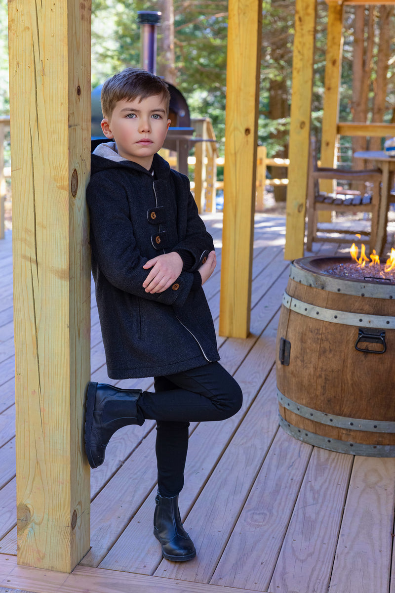 Boys Wool Button Coat