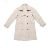 Teen Beige Wool Button Coat