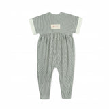 Stripe Laced Black Romper