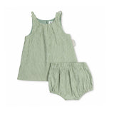 Striped Tie Label Girl's Two-Piece