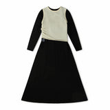 Teen Cream Side Ruched Vest Maxi