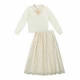 Vintage Knit & Lace Skirt Set