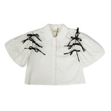 White Shirt & Black Skirt Tie Set