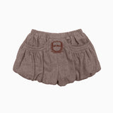 Beige Wool Logo Bubble Pants & Mohair Sweater Set