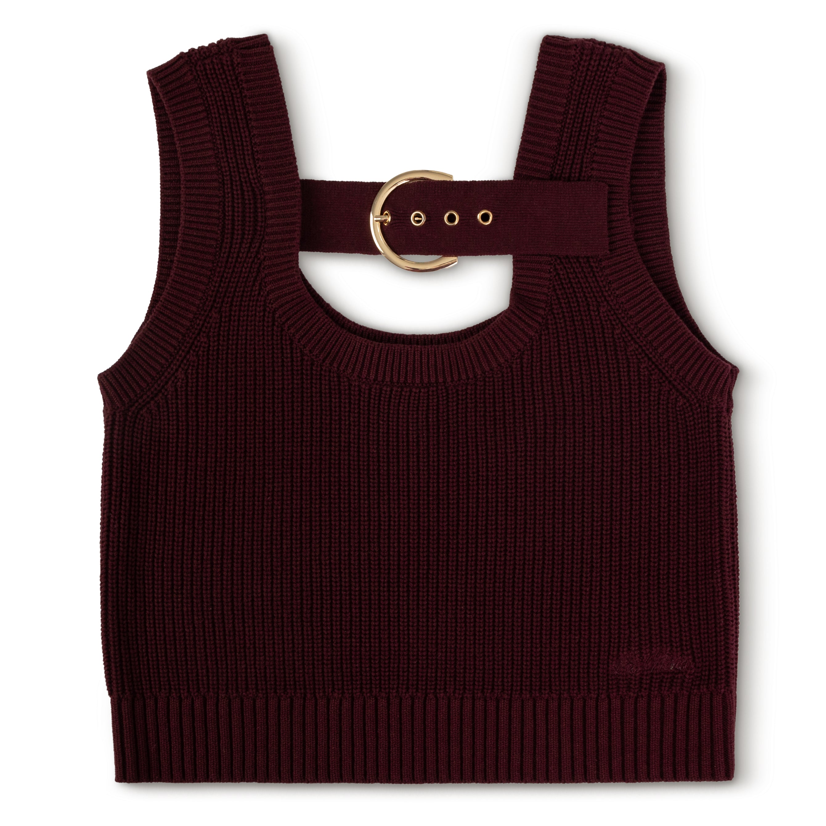 Teen Burgundy Buckle Vest