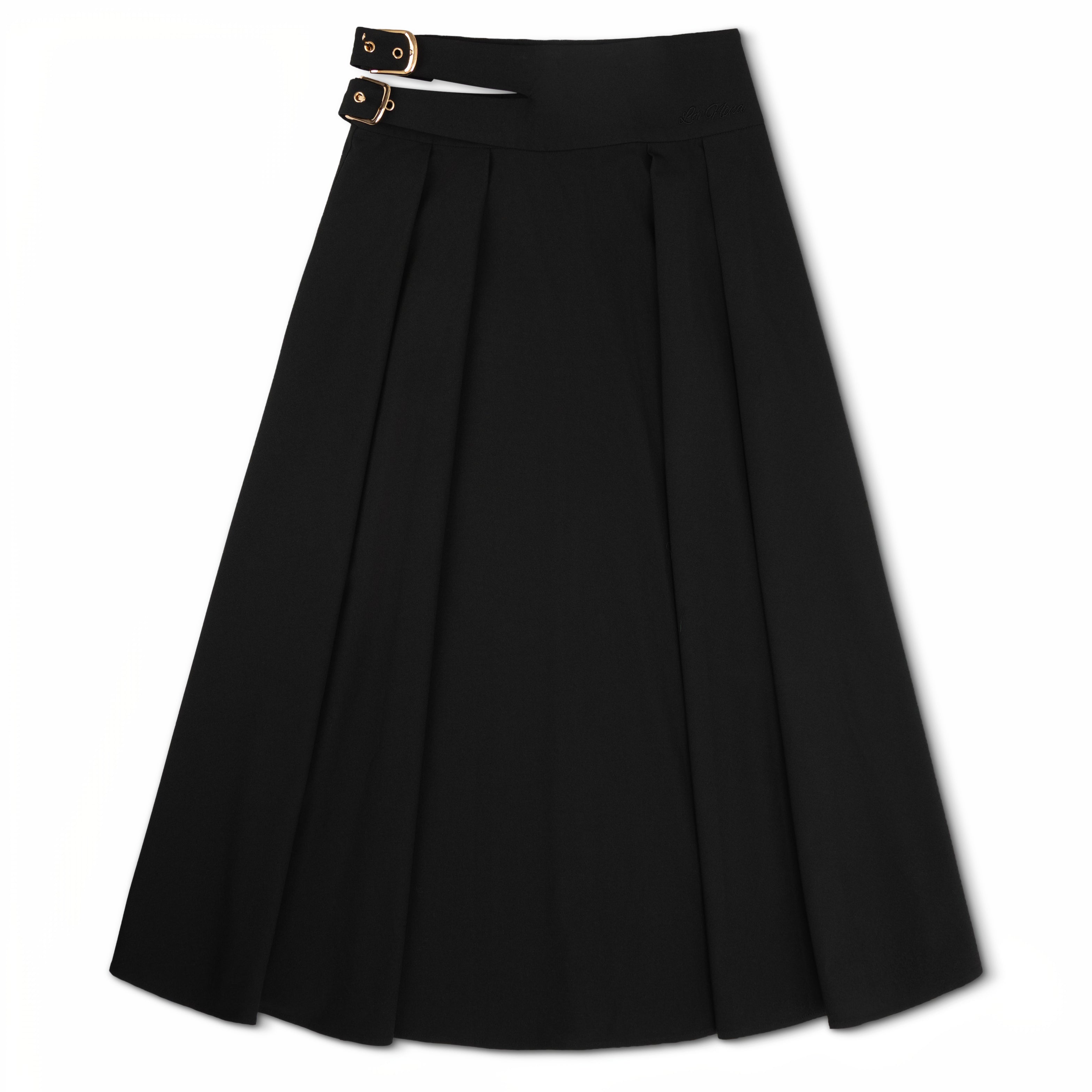 Teen Side Buckle Midi Skirt