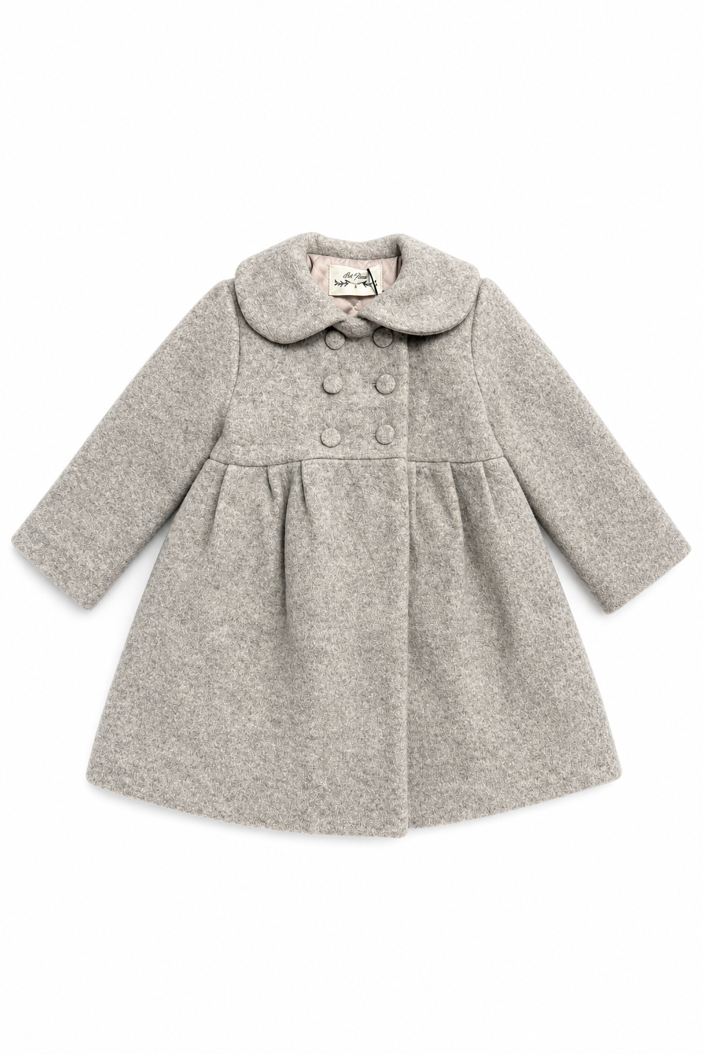 Girls wool beige double breasted Coat