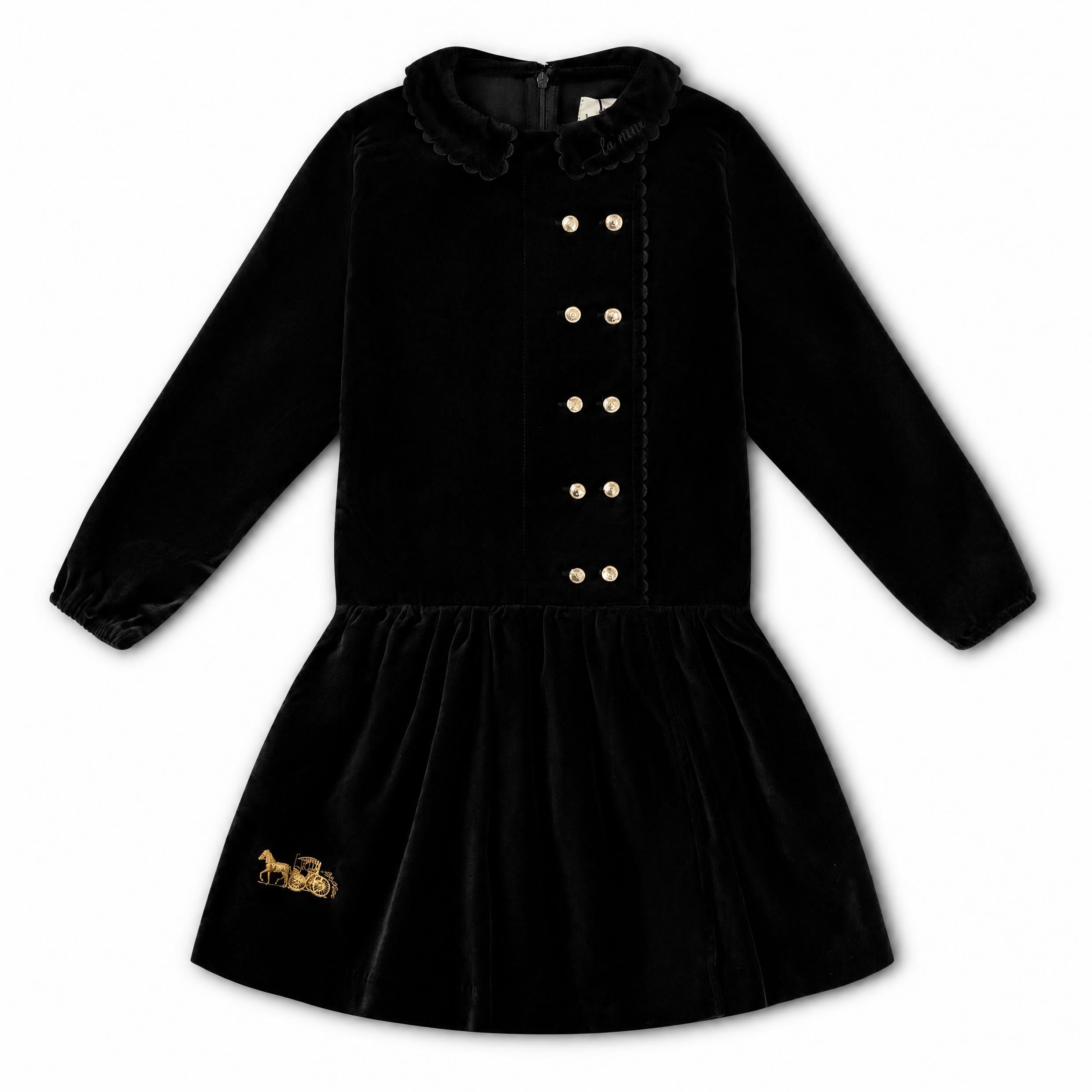 Black Velvet Classic Logo Dress